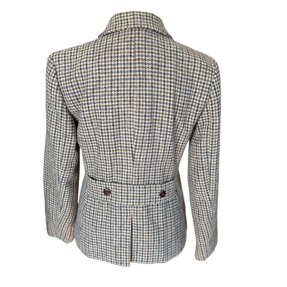 Talbots Petites 4P long sleeve collared houndstooth fully lined blazer jacket - Picture 4 of 9